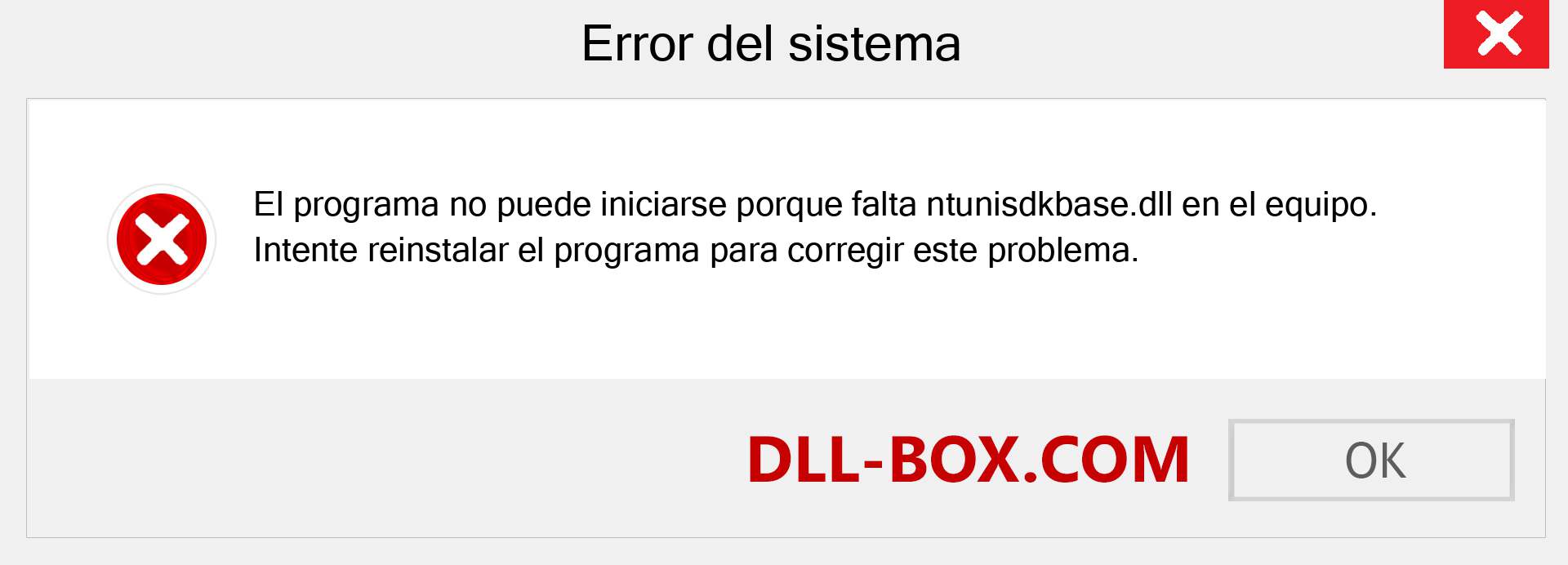 ¿Falta el archivo ntunisdkbase.dll ?. Descargar para Windows 7, 8, 10 - Corregir ntunisdkbase dll Missing Error en Windows, fotos, imágenes